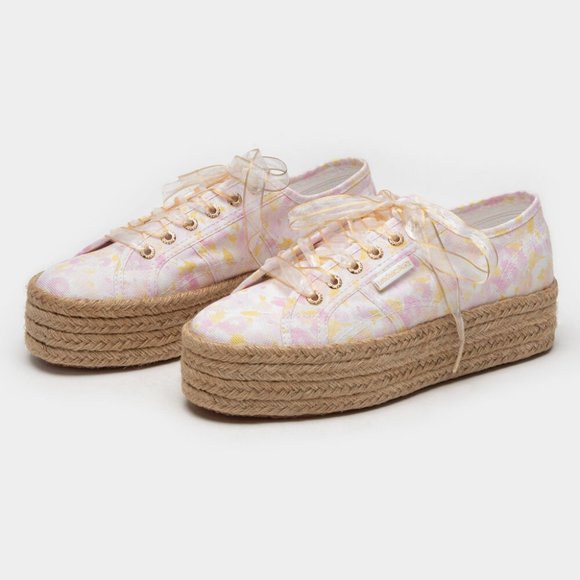 LoveShackFancy Shoes - Superga Love Shack Fancy Espadrille Sneakers Perky Peach